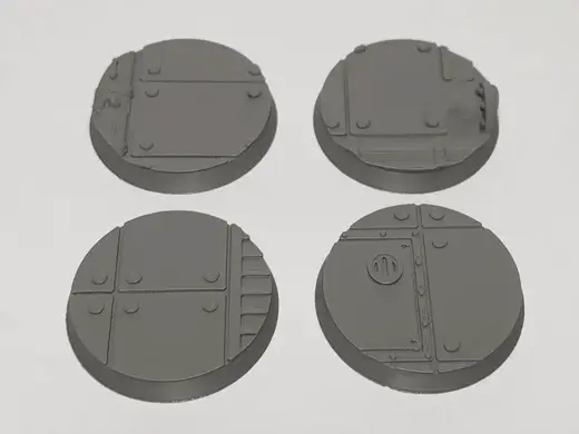 32mm Miniature Model Bases - Industrial - Pack 4