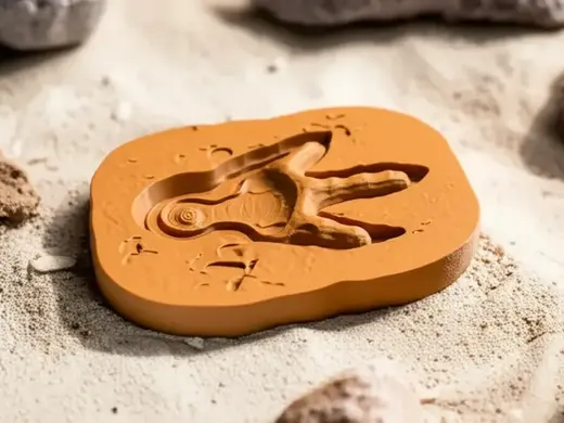 Dinosaur Footprint Fossil Plaque