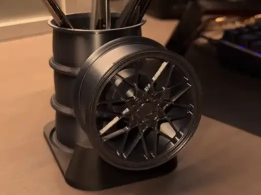 Wheel Pen Holder - V4 BBS Style by Filamented.Shop