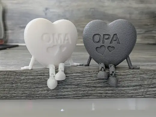 Heart articulated leg - Oma & Opa