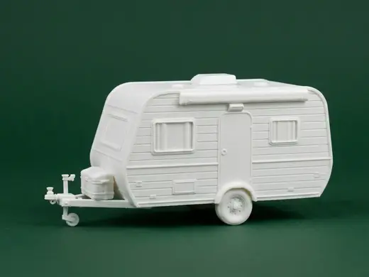 Miniature Retro Camping Travel Trailer