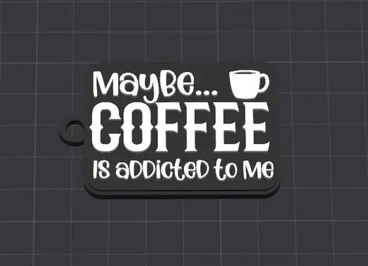 fun coffee keychain/charm