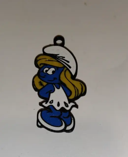 Smurfette keychain