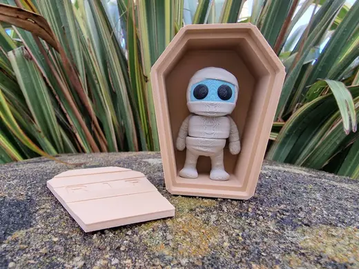 Wooden Casket - For Zou3D Tiny Mummy