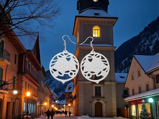 Christmas bells in a ball earrings