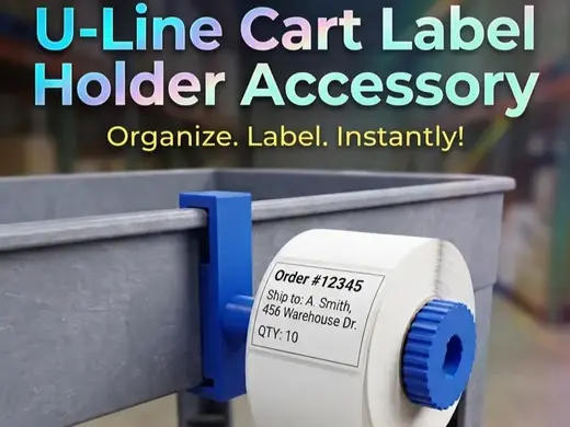 U-Line Cart Label Holder