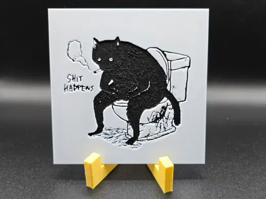 Shit Happens: Cat on Toilet HueForge