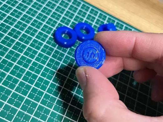円のギャップテスト用 程よい間隔の確認。ぴったりサイズやスムーズに回るなど。