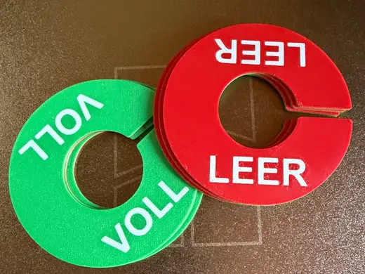 Kennzeichnungs-Clip Atemluftflaschen VOLL/LEER