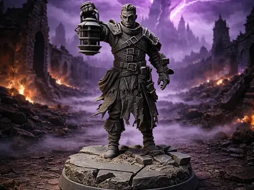 Lantern-Bearer Acolyte - RPG Miniature
