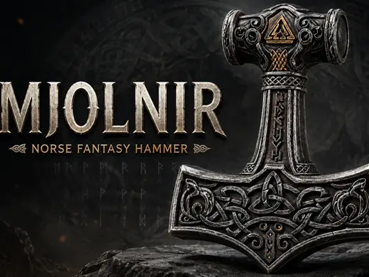Mjolnir Thor’s Hammer – Viking Fantasy Decor