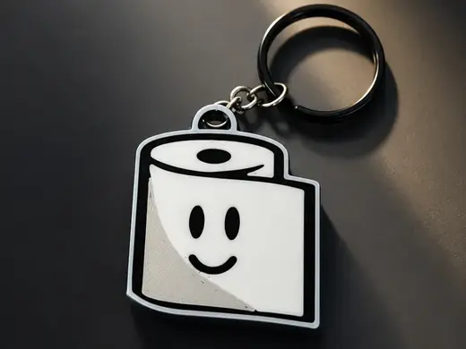 adorable Toilet Paper Keychain