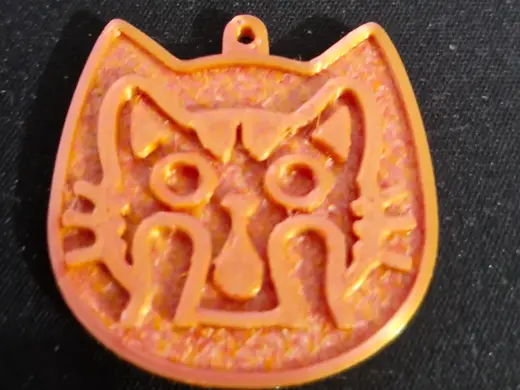 cute OMG cat emoji keyring