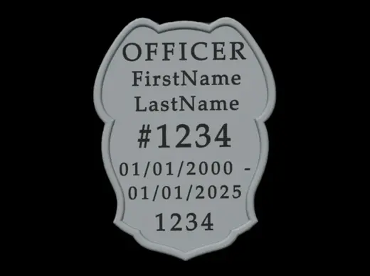 Police Commemorative Badge