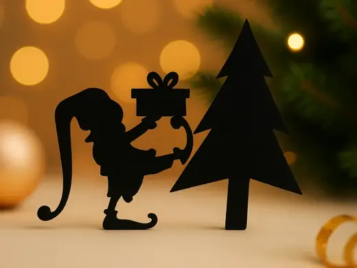 Fensterschmuck Aufsteller Weihnachten Wichtel