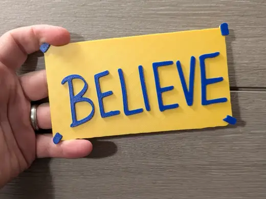 Ted Lasso Believe logo sign plaque 2-sizes