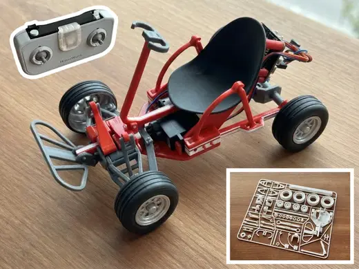 FullPrinted 1/8 RC Off-Road Kart CyberBrick