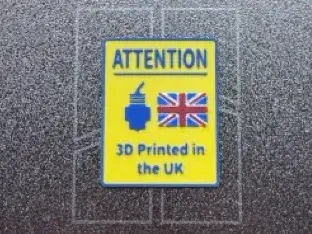 Printed in the UK sign