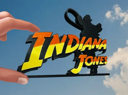 Indiana Jones Logo Schild
