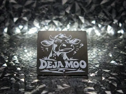 DejaMoo cow funny sign warning sign 1 hour fast