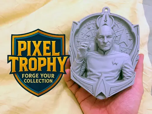 Pixel Trophy – Jean-Luc Picard The Next Generation