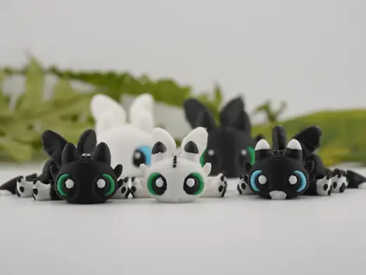 Flexi Night Light Dragons Articulated Desk Pets