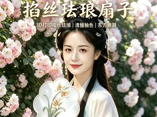 掐丝珐琅古风扇子