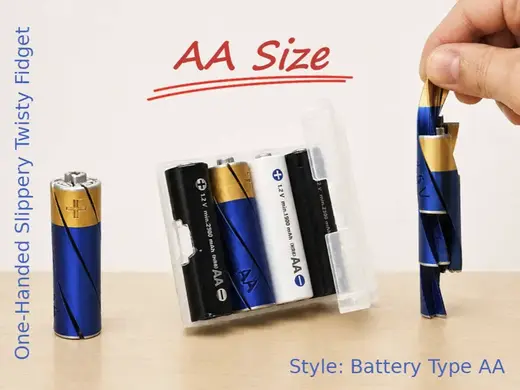 One-Handed Slippery Twisty Fidget, Battery AA