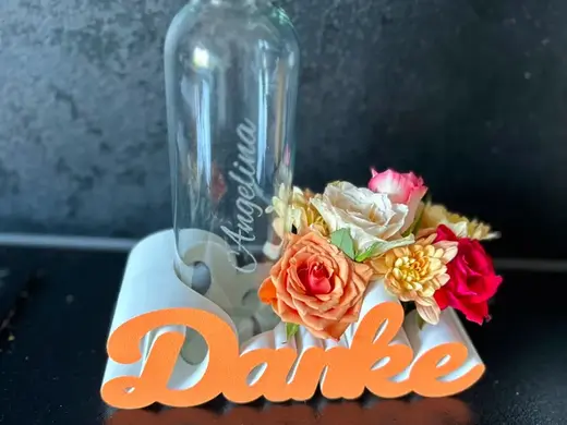 Danke – Geschenkhalter für 500 ml Glasflaschen