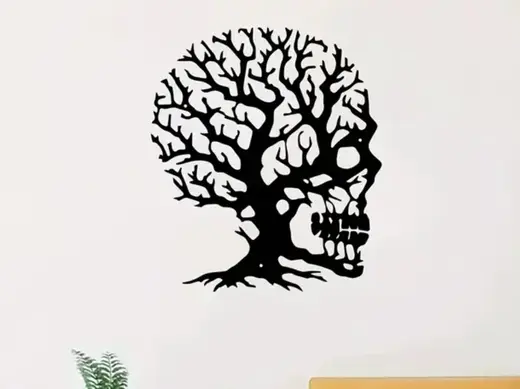 Gothic skull tree art