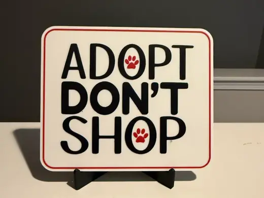 ADOPT DON'T SHOP - PET SIGN