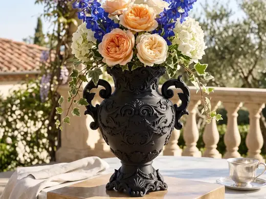 Baroque Medici Urn Ornate Vase Art