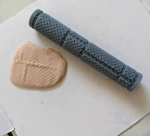 Texture Rolling Pin - Metal Crosshatch Panels