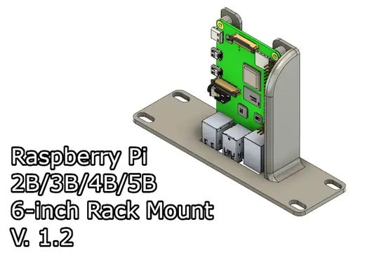 Raspberry Pi 2B/3B/4B/5B 6-inch Rack Mount