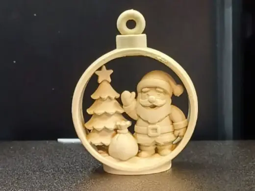 Santa’s Cheerful Ornament – Holiday Joy in a Globe