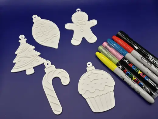 Christmas Ornament Bauble Coloring Craft Set 1