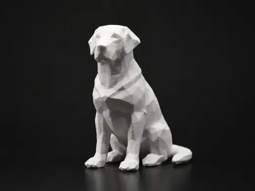 Low Poly Labrador Statue - Modern Home Decor
