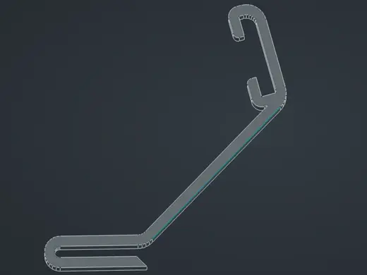 Bambu P1S 8mm LED strip holder clip (no riser)