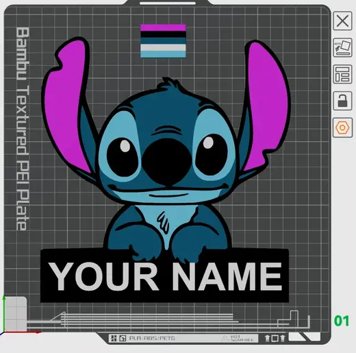 Lamp Stitch Name LED Lightbox