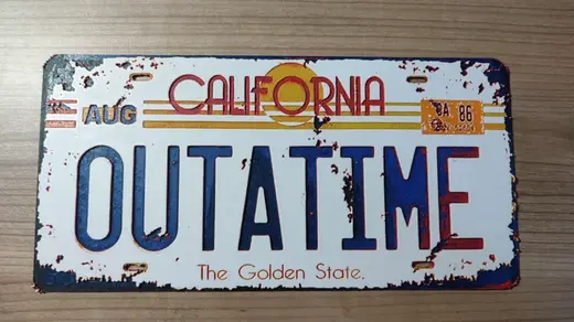 6-color HueForge Back To The Future License Plate