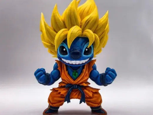 Stitch Super Saiyan (SSJ) Crossover Figurine