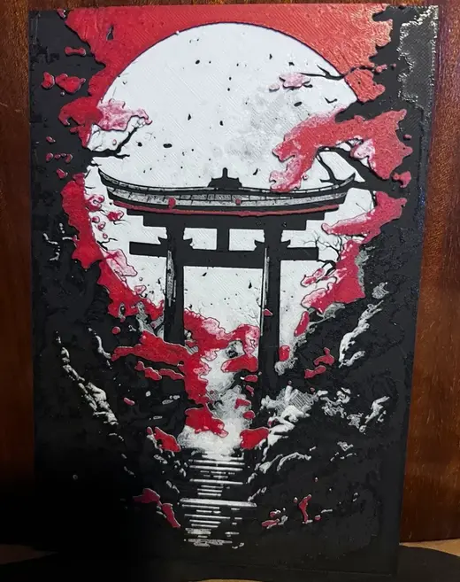 Torii Japon Hueforge (color pop)