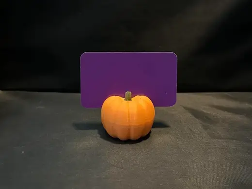 Deluxe Pumpkin Thanksgiving Name Place Card Holder