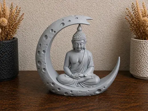 Buddha Moon – Zen Decorative Sculpture