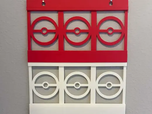 Pokeball Card Toploader Wall Display