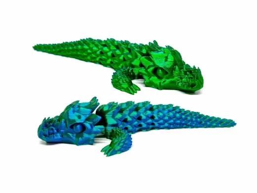 Fast-printing baby version of a long-tail dragon