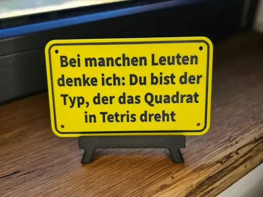 Lustiges Schild Tetris