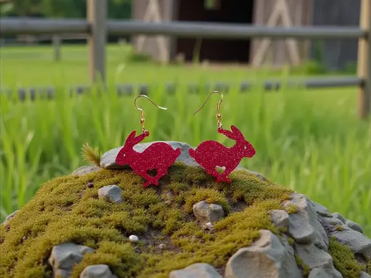 Bunny in love earrings