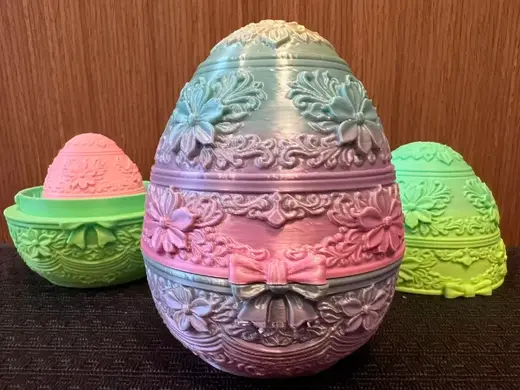 High-Detail Ornate Easter Egg Container