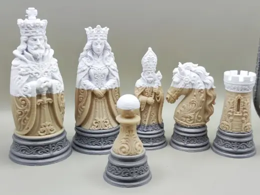Baroque Ornate Style CHESS SET